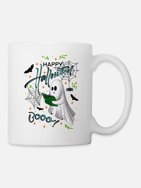 Joyeux fantôme d’Halloween - Mug blanc - blanc
