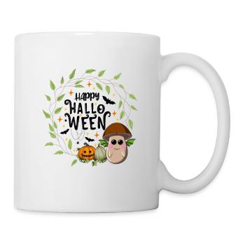 Happy Halloween Braunkappe Pilz - Tasse - Weiß - Rechts