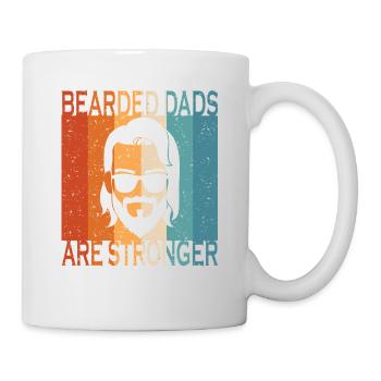 Les papas barbus sont Sronger - Mug blanc - blanc - Droite