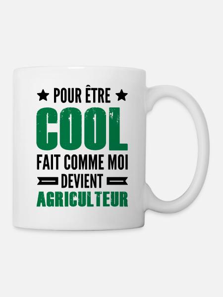 agriculteur et cool / cadeau humour agriculteur - Mug blanc - blanc