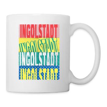 Ingolstadt Deutschland Stadt Schrift Skyline - Tasse - Weiß - Rechts