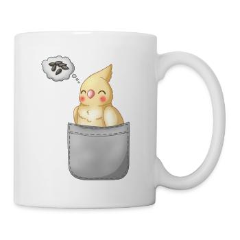 Träumendes Cockatiel - Tasse - Weiß - Rechts