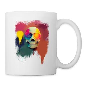 rainbow skull - Mug blanc - blanc - Droite