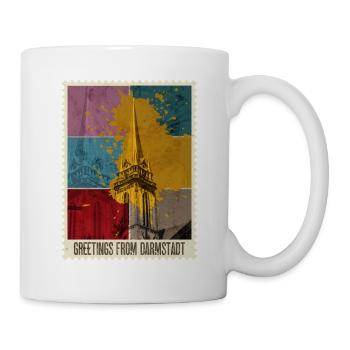 Darmstadt Allemagne City Skyline Stamp - Mug blanc - blanc - Droite