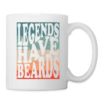 Legends wear beards - Mug - white - Right