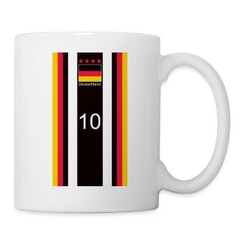 Deutschlandflagge in Streifen - Tasse - Weiß - Rechts