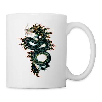 Chinesischer Drache - Tasse - Weiß - Rechts