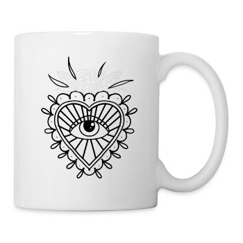 Auge im Herz 2 - Tasse - Weiß - Rechts