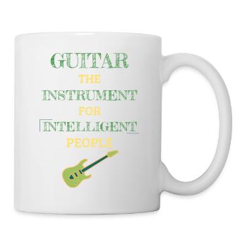 Instrument de guitare pour les gens intelligents Mint - Mug blanc - blanc - Droite