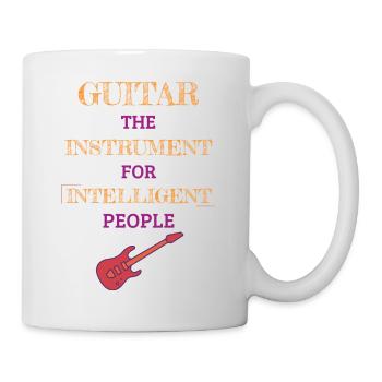 Instrument de guitare pour les gens intelligents Tiger - Mug blanc - blanc - Droite