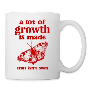 | de croissance personnelle Chemise papillon rouge - Mug blanc - blanc - Droite