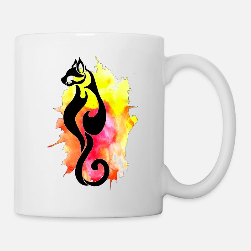 Chat Aquarelle - Mug blanc - blanc
