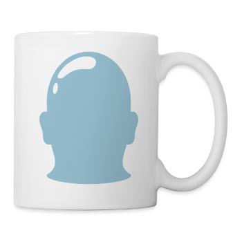 Outline Silhouette Bald Man - Mug - white - Right