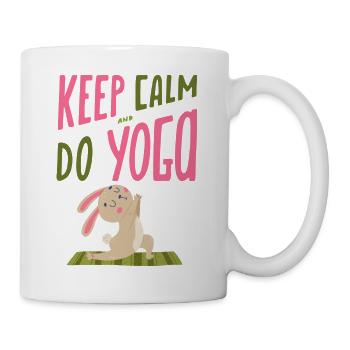 Keep calm and do yoga - Lapin - Mug blanc - blanc - Droite