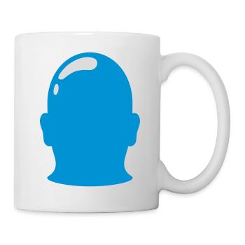 Symbol Bald Head Outline Silhouette - Mug - white - Right