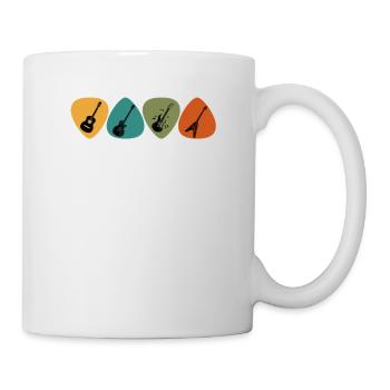 Médiator de Guitare vintage Cadeau de Guitariste - Mug blanc - blanc - Droite