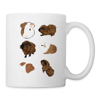 Nettes Design mit Meerschweinchen 2 - Tasse - Weiß - Rechts
