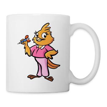 Dart Bird / Dart Playing Bird - Mug - white - Right
