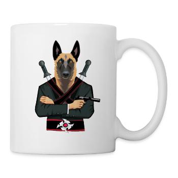 Malinois Ninja - Tasse - Weiß - Rechts