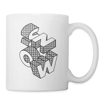 Noël SNOW Snow Letters Letter Gift - Mug blanc - blanc - Droite