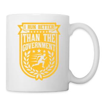 run better than government - Tasse - Weiß - Rechts