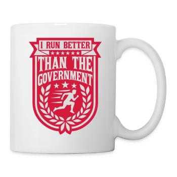 run better than government - Mug - white - Right