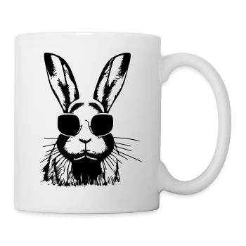 Lapin Animal de compagnie Cool Lunettes de soleil Lapin Vecteur - Mug blanc - blanc - Droite