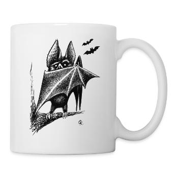 Fledermaus Bat Halloween - Tasse - Weiß - Rechts
