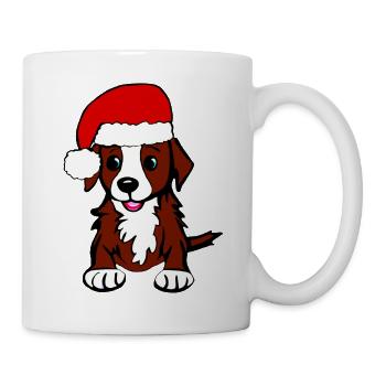 Cute santa-puppy - Mug - white - Right