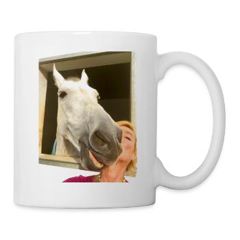 Schimmel Crespo knutscht seine Freundin - Tasse - Weiß - Rechts