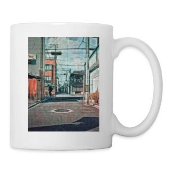 Vintage 90er Jahre Japan Schulfahrt Malerei Japan Liebhaber - Tasse - Weiß - Rechts