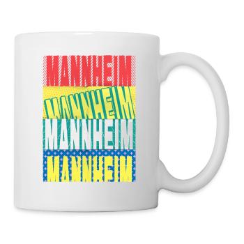 Mannheim Deutschland Stadt Schrift Skyline - Tasse - Weiß - Rechts