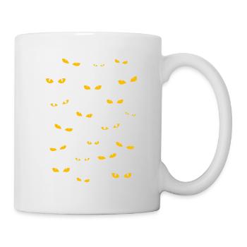Gruselige Augen - Tasse - Weiß - Rechts