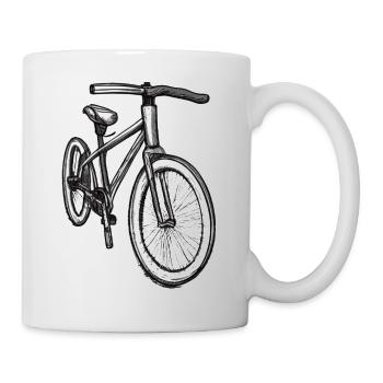 Fahrrad Gekritzel Fahrräder Radfahren Silhouette 1 - Tasse - Weiß - Rechts