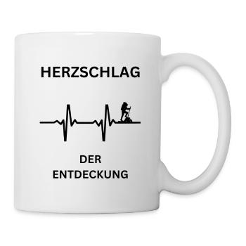 Herzschlag der Entdeckung - Tasse - Weiß - Rechts
