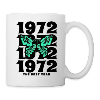 Groovy und Vintage 1972 50-jähriges Jubiläum - Tasse - Weiß - Rechts