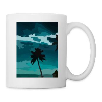 palm - Tasse - Weiß - Rechts