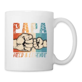 Papa Hero & Legend | Father's Day | Birthday - Mug - white - Right