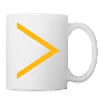 Gelber Pfeil - Tasse - Weiß - Rechts