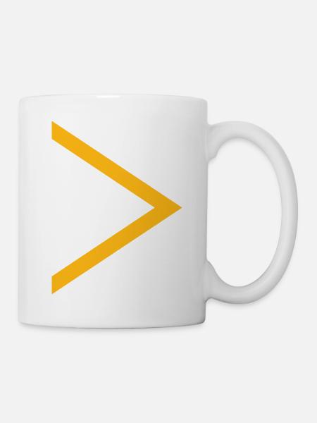 Yellow arrow - Mug - white