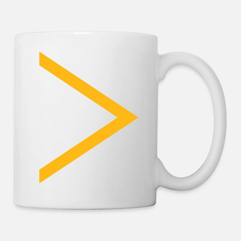 Flèche jaune - Mug blanc - blanc
