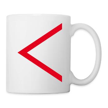 Flèche rouge - Mug blanc - blanc - Droite