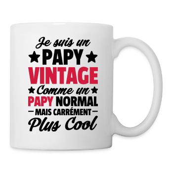 Je suis un papy vintage / cadeau humour papy - Mug blanc - blanc - Droite