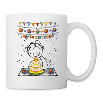 Happy Birthday - Tasse - Weiß - Rechts