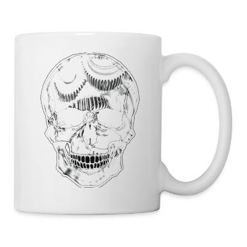 CIA Skull Transparent - Tasse - Weiß - Rechts