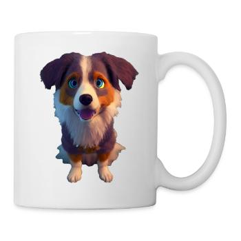 Aussie Dog - Australian Shepherd - Mug - white - Right