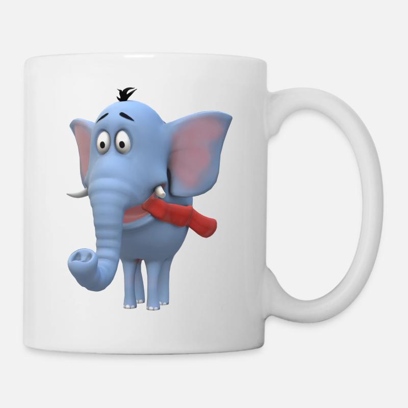 Éléphant Bébé Enfant - Mug blanc - blanc