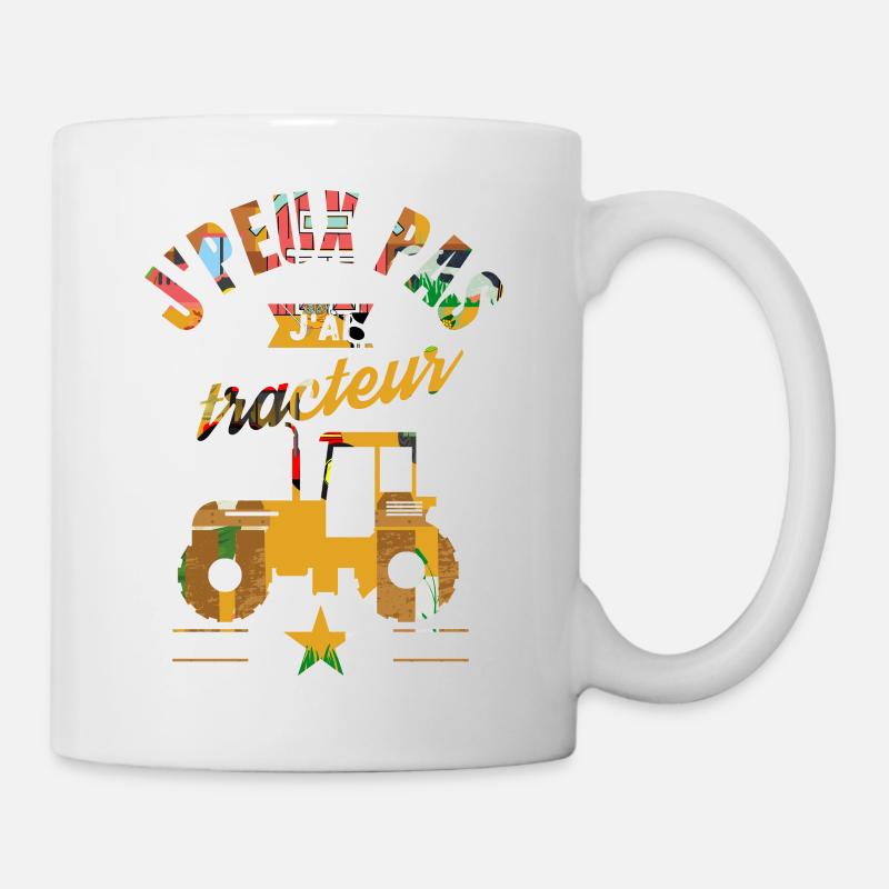 J peux pas j ai tracteur - Mug blanc - blanc