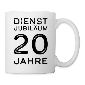 Dienstjubiläum 20 Jahre Firmenjubiläum Geschenk - Tasse - Weiß - Rechts
