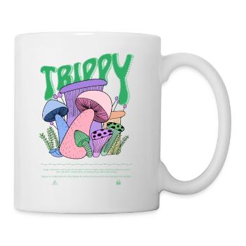 Trippy Magic Mushrooms Psychedelic Shirt neon bunt - Tasse - Weiß - Rechts